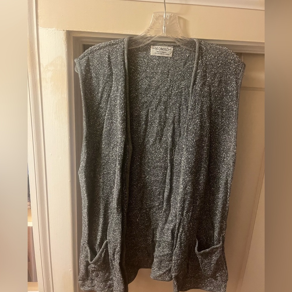 Nomad Charcoal Open-Front Cardigan